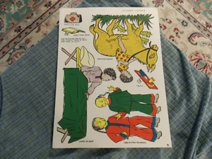 1951 Babette Kaltenbach STORY TELLING #3 Paper Cut Outs COMPLETE SHEET 9"X12" - Picture 1 of 2