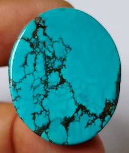 AAA+ Large Natural Turquoise 52.60 Ct. Oval Cabochon Loose Gemstone @Women Gift - Picture 1 of 7