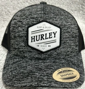 Hurley Men's 2nd Street Trucker Gray Snapback Adjustable Hat with Black Mesh NWT - Picture 1 of 5