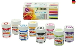 bakeryteam Gel Lebensmittelfarben für Fondant Marzipan Cupcake Sahne Kuchen - Bild 1 von 1