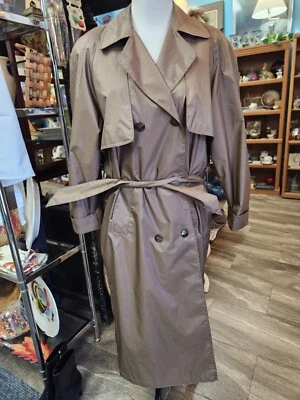 Gabardina Totes Doble Pecho Para Mujer Talla 12 Caqui Tostado Marrón Con Bolsillos Foto 1 de 4