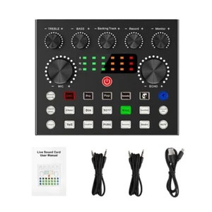 Live Streaming Sound Mixer Board Digital Sound Card with 15Sound Effect - Photo 1/8