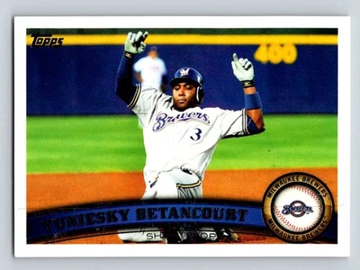 2011 Topps Update #US276 Yuniesky Betancourt Milwaukee Brewers - Image 1 of 2