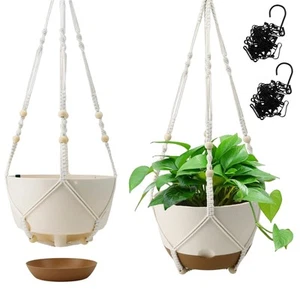 Hanging Planter Self Watering 10 Inch, 2 Pack Indoor Outdoor Hanging Baskets,... - Picture 1 of 7
