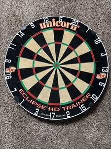 UNICORN ECLIPSE HD TRAINER DARTBOARD - THINNER DOUBLES AND TREBLES - Picture 1 of 4