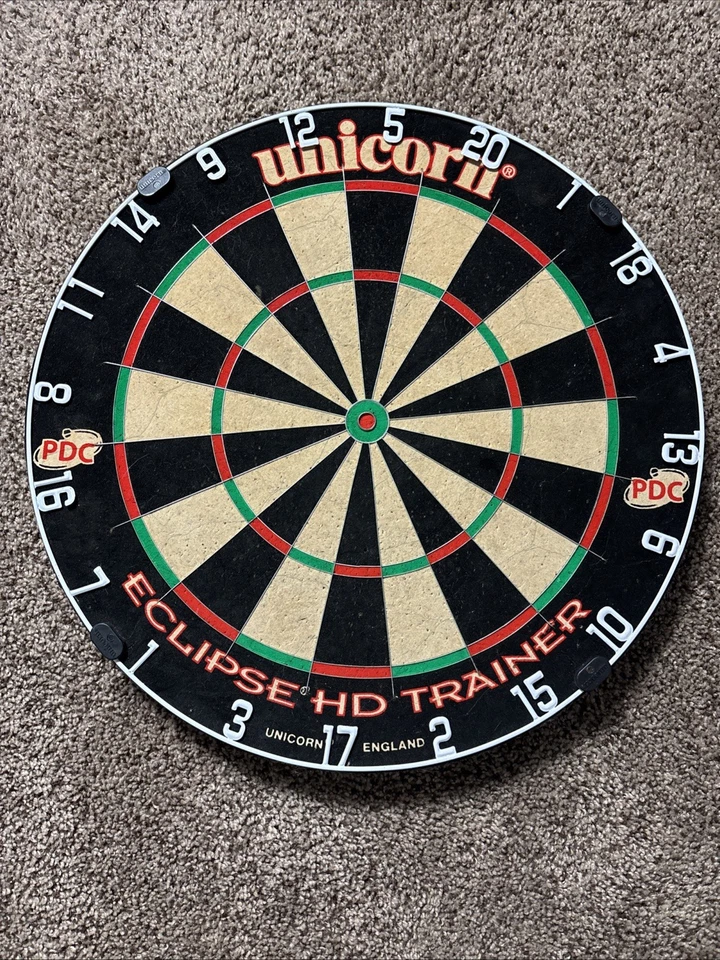 UNICORN ECLIPSE HD TRAINER DARTBOARD - THINNER DOUBLES AND TREBLES - Image 1 of 4