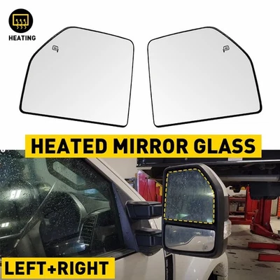 Mirror Glass Heated 2X Upper LH+RH Side For 2017-2022 FORD F250 F350 SUPER DUTY - Image 1 of 4
