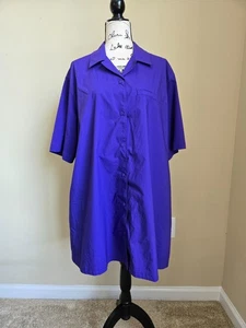 COS Camisa Vestido Mujer L Morado Manga Corta Informal Básico - Imagen 1 de 11