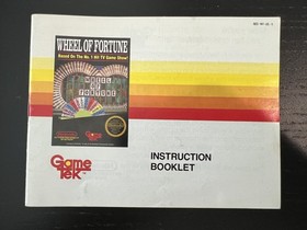 Wheel of Fortune Nintendo NES Manual Only - Instruction Booklet