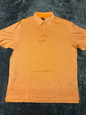 Camisa Polo Saks Fifth Avenue Para Hombres Naranja Talla XL Mezcla de Algodón Nueva con Etiquetas $168 Foto 1 de 4