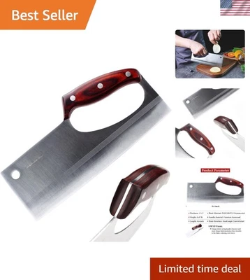Cuchillo de chef japonés - Cuchilla de carne de acero inoxidable de 8,5 pulgadas con mango de palo de rosa Foto 1 de 4