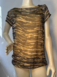 DRIES VAN NOTEN Gr. S braun & beige transparent Tiger Top Bin-O - Bild 1 von 8