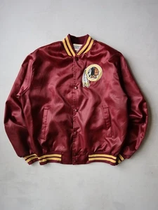 Vintage Washington Redskins Chalk Line Satin Bomber Jacket Size M Made in USA - Picture 1 of 11