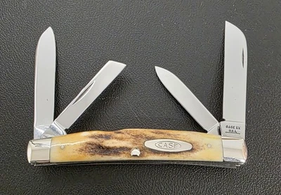 1970 CASE XX TEN DOT 54052 STAG MEDIUM CONGRESS KNIFE - UNUSED AND UNSHARPENED - Image 1 of 4