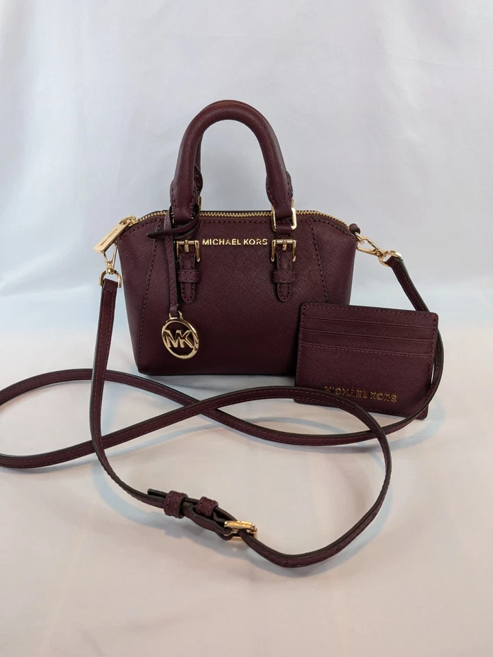 Сумка Michael Kors Mini Ciara XS сафьяновая кожа с подходящим чехлом для карт - Изображение 1 из 4