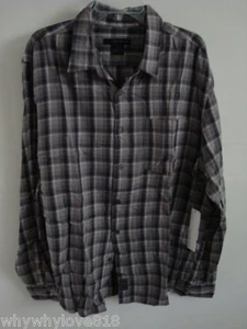 Neu mit Etikett Calvin Klein KARIERTES BUTTON-DOWN-HERRENHEMD GRAU XL - Bild 1 von 4