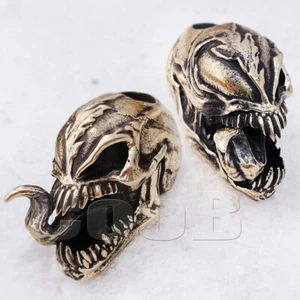 EDC Bronze Paracord Bead Beads Charm VENOM HEAD MASK for Knife Lanyard CooB - Picture 1 of 5
