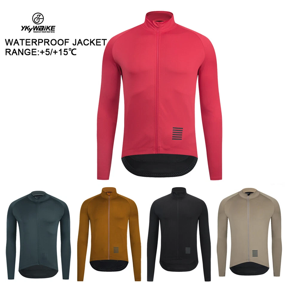 YKYWBIKE Herren wasserdichte Fahrradjacke Winter Mtb Fahrradbekleidung regendicht Oberteile - Bild 1 von 4
