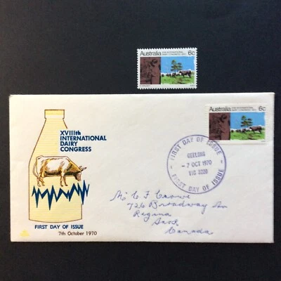 BroadviewStamps Australia #488 FDC incl MNH VF single. - Image 1 of 3