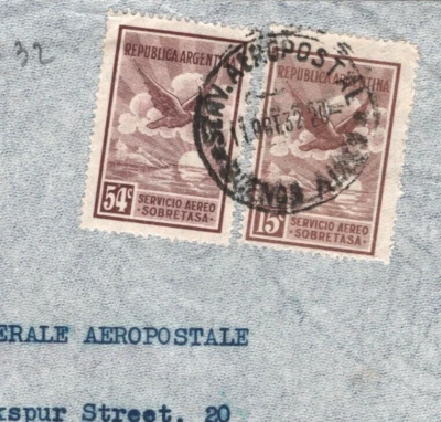 ARGENTINA Cover GRAF ZEPPELIN CONDOR Air Mail 1932 Buenos Aires GB London MA1967 - Image 1 of 4