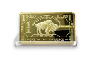 1g ein Gramm Gold 999 24Karat 1 Ounce Barren "Fine Gold" - Bild 1 von 3