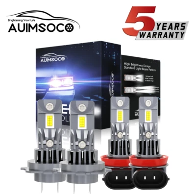 适用于现代伊兰特 2011 - 2012 2014 - 2016 LED 车头灯灯泡 Hi Lo 光束白色 4X — 第 1/4 张图片