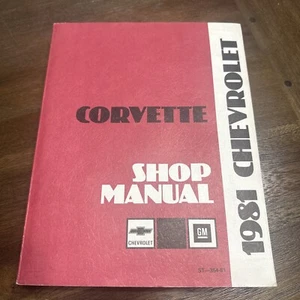 Factory OEM 1981 Chevrolet Corvette Shop Manual Repair Service Chevy ST-364-81 - Bild 1 von 9