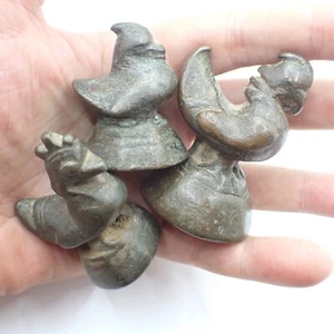 trio antique Burmese opium weight bronze Asian Chinese Myanmar antique estate - Picture 1 of 8