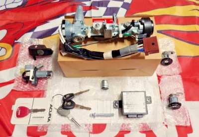 Juego de cilindros de llave de encendido y maletero puerta Acura Late USDM LHD NSX NA2 6MT genuino Foto 1 de 4