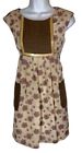 ARYN K Maroon Tan Gold Square Sequin Accent Tie Backs Dress Size Small S