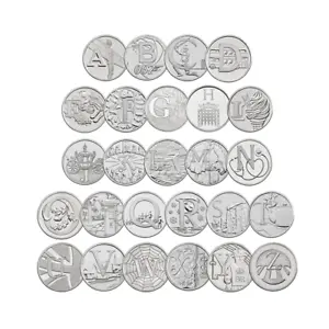10P A-Z ALPHABET 10 PENCE 2018 & 2019 UNCIRCULATED COINS - VARIOUS DESIGNS - Picture 1 of 45