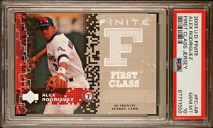 Alex Rodriguez Rangers 2003 Upper Deck Finite First Class Jersey PSA 10 Pop 1 - Bild 1 von 2