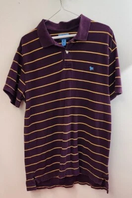 Camisa Polo Vintage Aéropostale Para Hombre Calce Ajustado XL Púrpura y Dorado 100% Algodón Piqué Foto 1 de 4