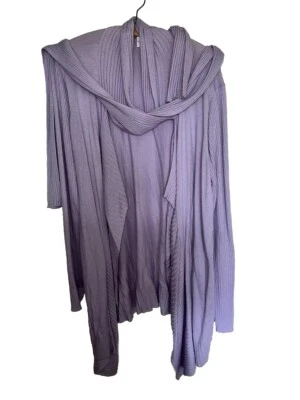 Jones New York Lila Lavanda Tejido Bufanda Angora Cárdigan 1X XL NUEVO SIN ETIQUETAS Suave Abierto Foto 1 de 4