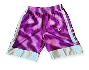 NWT Nike Elite Youth XL Kids Basketball Dri-fit Shorts Loose Fit Purple Pewter - Picture 1 of 4