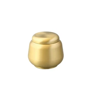 Brass Pet Ashes Keepsake Urn Bone ash or tea coffee bean storage - Photo 1/17