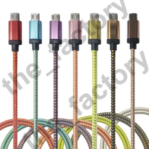 1M Micro USB Gold Braid Fast Charge Rope Sync Data Cable for Android Samsung LG - Picture 1 of 8