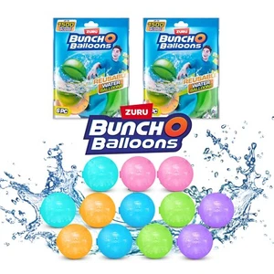 12 Pack! Bunch O Balloons Reusable Water Balloons Kids & Adults Assorted Colors - Picture 1 of 4