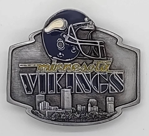 Vintage Minnesota Vikings Belt Buckle Cover