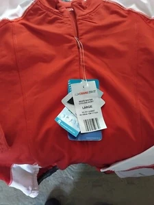 Crane Herren Winter Nasses Wetter Radfahren Oberteil Large Rot Neu Etikett Langarm - Bild 1 von 6