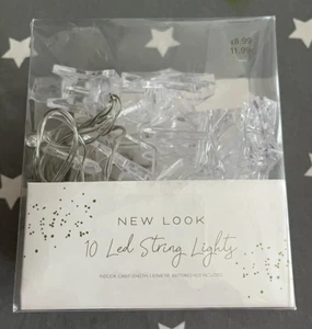 NEW 10 STAR LED STRING LIGHTS IDEAL CHRISTMAS, NEW ROOM OR BIRTHDAY GIFT - Picture 1 of 5