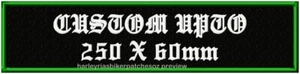 CUSTOM/MADE TO ORDER MED/LGE STRAP STYLE PATCHES UPTO 250 X 60mm - Picture 1 of 2