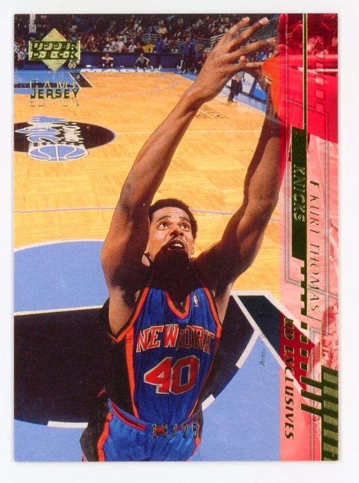 2000-01 Upper Deck Gold UD Exclusives Game Jersey Edition Kurt Thomas/25 Foto 1 de 2