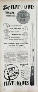 Vintage 1948 Flint Knives Print Ads Ephemera Art Decor - Picture 1 of 1
