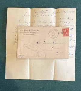 1897 Cubierta Henry Gilfillan Abogado de la Ciudad Chillicothe Illinois PM Edelstein IL - Imagen 1 de 8
