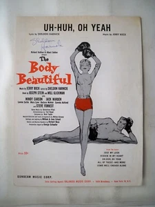BOXING BROADWAY SHOW AUTOGRAPHED Sheet Music 1957 Uh Hug Oh Yeah - Picture 1 of 2