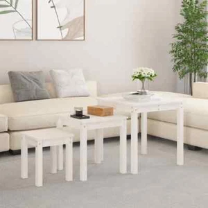 Mesas Apilables Mesitas Salón Dormitorio 3 Unidades Madera Maciza de Pino vidaXL - Imagen 1 de 65