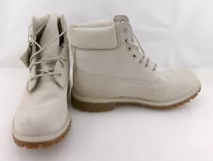 Timberland Shoes 6 Inch Premium Cream Men Boots Mismatched 9/10 - Picture 1 of 10