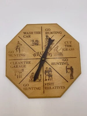 Декоративные деревянные таблички для принятия решений редкие винтажные Go Hunting What To Do - Изображение 1 из 4