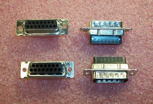 QTY (20) 15 POSITION D-SUB HDP OVERMOLD RECEPTACLES DB-15 HDP-20 747537-1 AMP - Picture 1 of 6